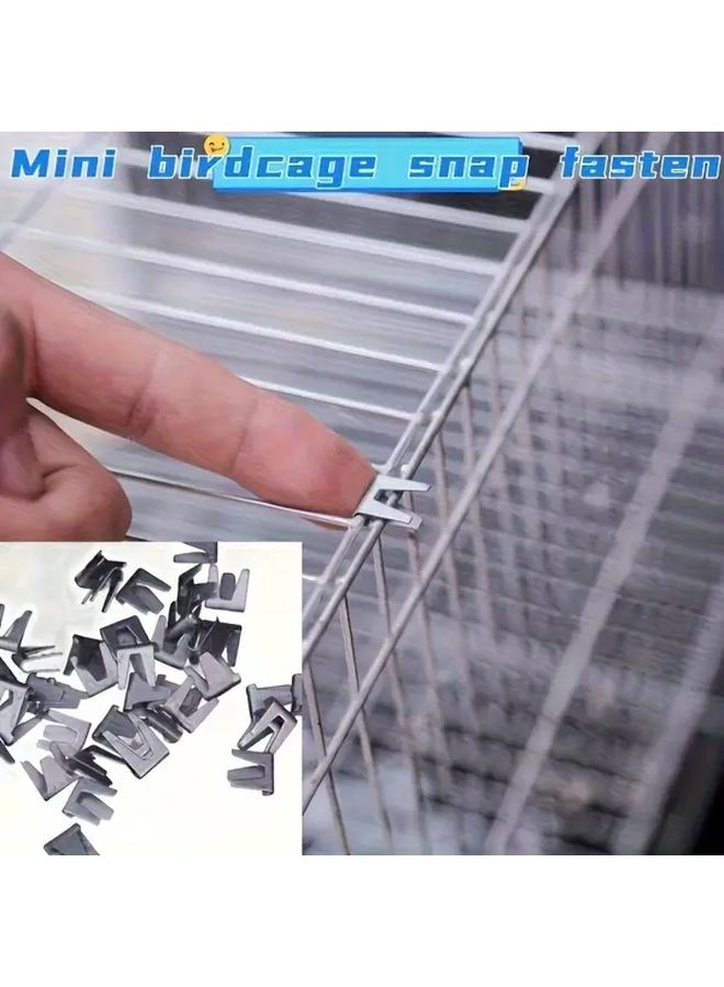 150 قطعة من مشابك أقفاص الحيوانات الأليفة المصنوعة من الفولاذ المقاوم للصدأ، موصلات أسلاك على شكل حرف L لأقفاص الطيور والأرانب والدجاج - Image 2