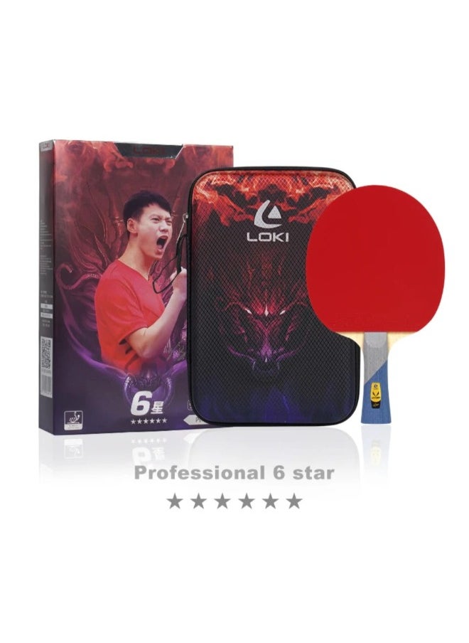 LOKI - Loki Table Tennis Racket - Carbon - 6 Stars - Professional Ping Pong Racket - Image 1