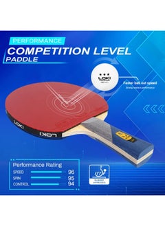 LOKI Loki Table Tennis Racket - Carbon - 6 Stars - Professional Ping Pong Racket  - Image 2
