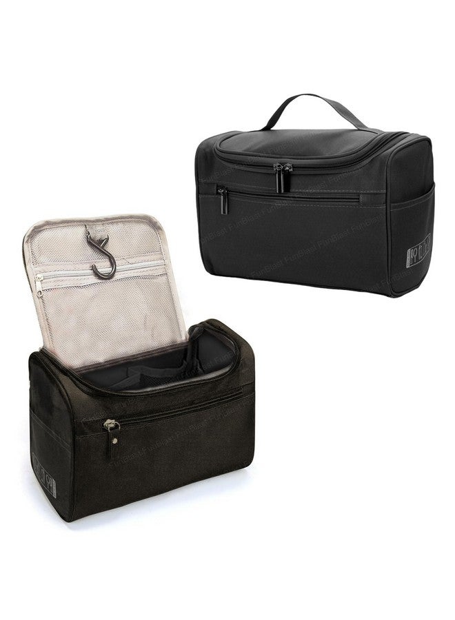 FunBlast Hanging Toiletry Kit Bag - Multipurpose Travel Bag with Waterproof Pockets, Mesh Pockets, Shaving Kit Bag, Toiletry Kit, Cosmetics, Gadget, Make up and Accessories Bag for Women (Black) - Image 1