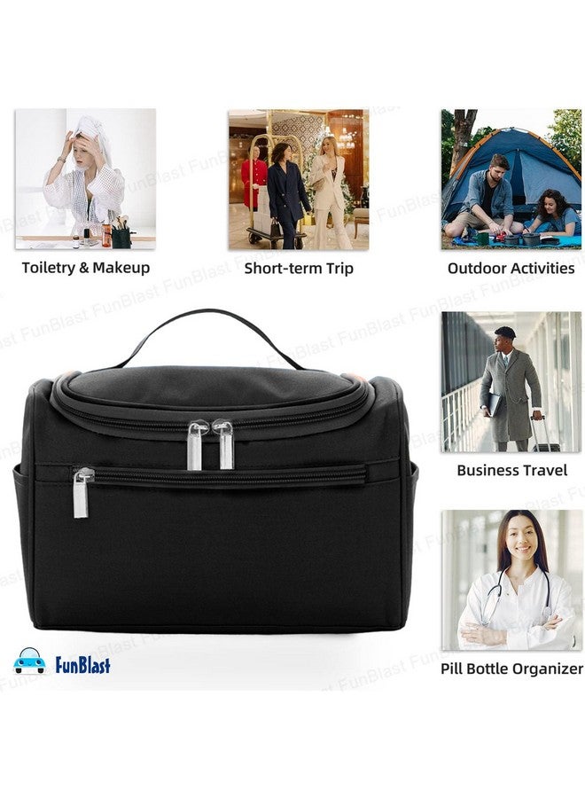 FunBlast Hanging Toiletry Kit Bag - Multipurpose Travel Bag with Waterproof Pockets, Mesh Pockets, Shaving Kit Bag, Toiletry Kit, Cosmetics, Gadget, Make up and Accessories Bag for Women (Black) - Image 5