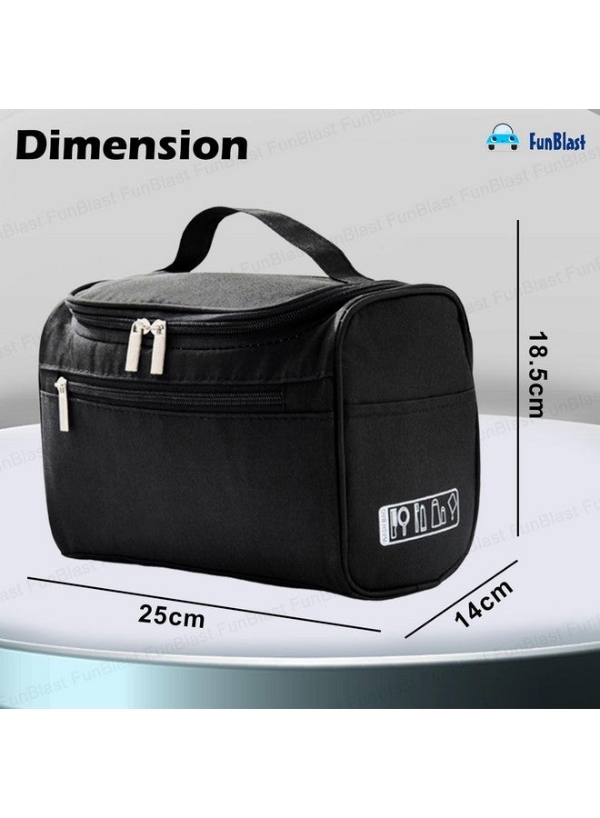 FunBlast Hanging Toiletry Kit Bag - Multipurpose Travel Bag with Waterproof Pockets, Mesh Pockets, Shaving Kit Bag, Toiletry Kit, Cosmetics, Gadget, Make up and Accessories Bag for Women (Black) - Image 2