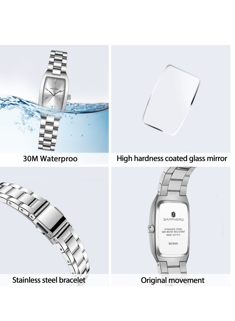 SAPPHERO Watches for Women Luxury Ladies Watches Women's Bracelet Watch Small Stainless Steel Analog 3ATM Waterproof Wrist Watch for Women - Image 5