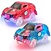 JitteryGit Replacement Light Up Magic Cars For Glow Flex Tracks Extra LED Car Accessories For Race Track Glow In The Dark Trax Compatible with Most Tracks For Kids Boys and Girls 2 Racers Pack - Image 2