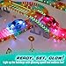 JitteryGit Replacement Light Up Magic Cars For Glow Flex Tracks Extra LED Car Accessories For Race Track Glow In The Dark Trax Compatible with Most Tracks For Kids Boys and Girls 2 Racers Pack - Image 4