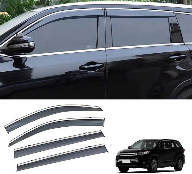 Vesul Window Visor for Toyota Highlander 2014-2019 - Smoke Gray - Image 1