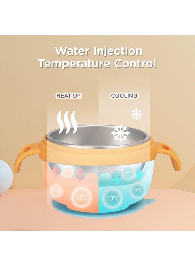 أر فور رابيت مجموعة أوعية طعام آمنة لتخزين طعام الطفل مع ملعقة وشوكة للطفل | صندوق وجبات خفيفة/فواكه متعدد الوظائف من الفولاذ المقاوم للصدأ 304 بسعة 350 جرام (أزرق) - Image 2