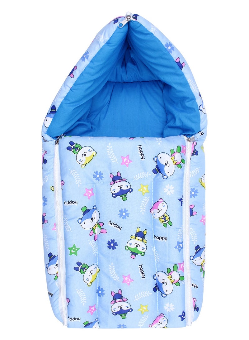 Superminis Multicolor Nursery Print Cotton Baby Sleeping Bag Bedding Set, Foldabale Mattress, for Newborn to Toddlers - Image 3