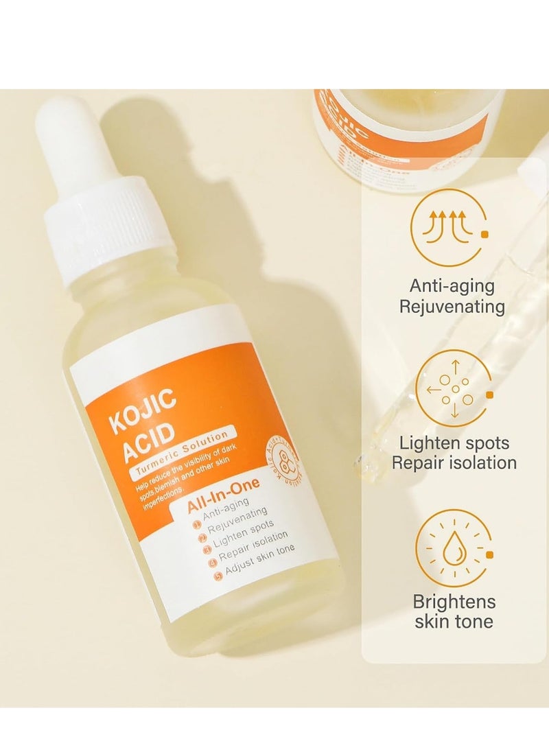 MOOYAM - Turmeric Serum for Face & Body, Hydrating Brightening Serum, for Dark Spots Anti Wrinkle Fine Lines Dark Spot Corrector, Nourishing Firming Daily Skin Care Serum, Hydrate Dull & Dry Skin, 1.05 OZ - Image 1