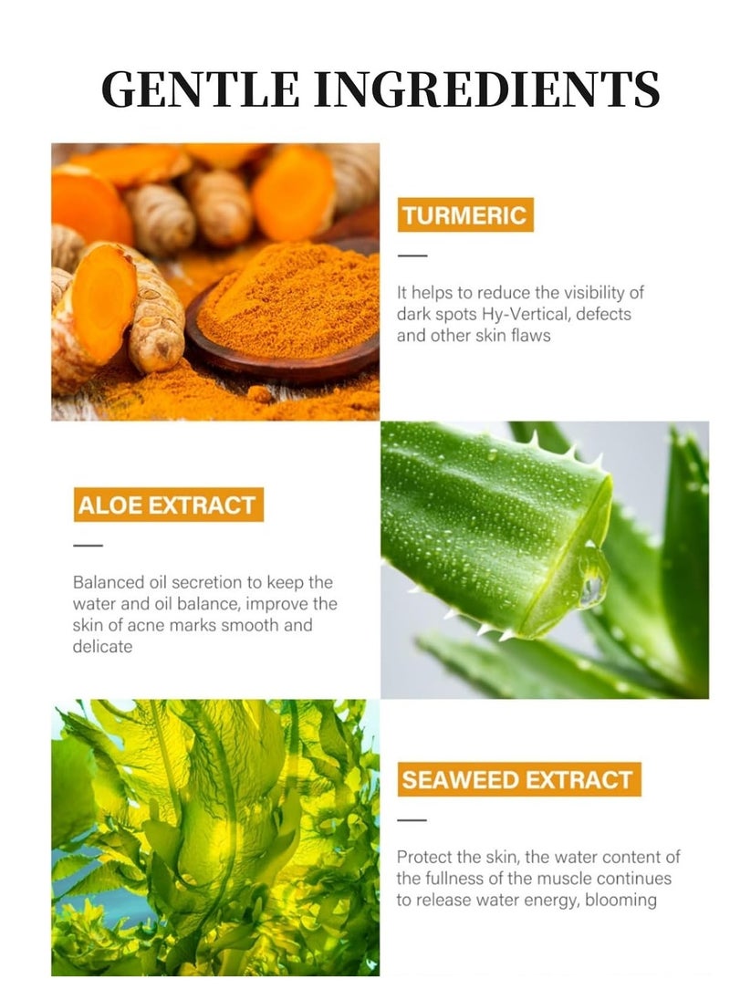 MOOYAM - Turmeric Serum for Face & Body, Hydrating Brightening Serum, for Dark Spots Anti Wrinkle Fine Lines Dark Spot Corrector, Nourishing Firming Daily Skin Care Serum, Hydrate Dull & Dry Skin, 1.05 OZ - Image 1