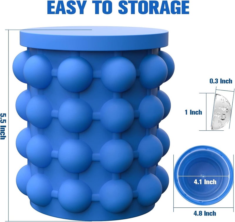 Silicone Ice Cube Tray with Storage Box and Lid – Easy Release Ice Maker with Push – Safe Ice Cube Case for Drinks, Juices, Cold Coffee for Home Use - Image 1