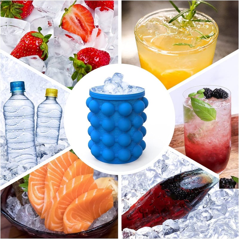 Silicone Ice Cube Tray with Storage Box and Lid – Easy Release Ice Maker with Push – Safe Ice Cube Case for Drinks, Juices, Cold Coffee for Home Use - Image 4
