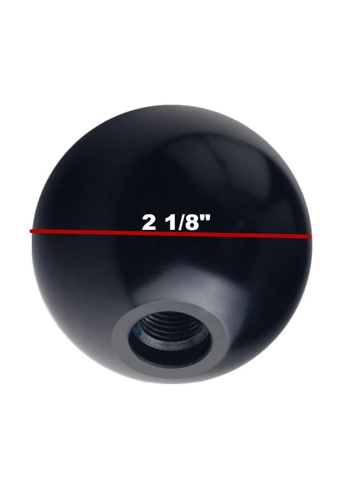 DEWHEL Black/Red Inlay 6 Speed Classic Manual Shift Knob - Weighted Aluminum - Image 3