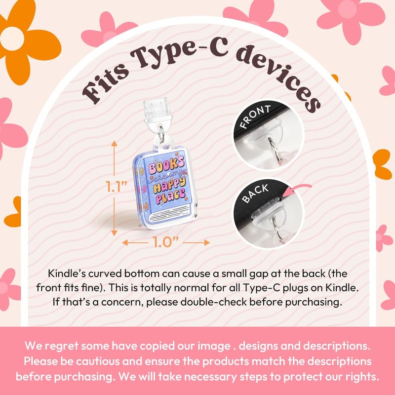 KACIOLA STUDIO 9 PCS Charms for Kindle, Bible Theme Dust Plug Charm Type C for E-Reader, Compatible with TypeC/USB C Charging Ports Design for Kindle/Phone (Bible) - Image 3
