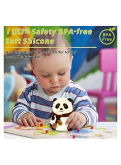 Y&D Panda Night Lights for Kids Kawaii Nursery Silicone Light 7-Color Changing Lamp Bedroom Aesthetic Room Decor Ieal Birthday Holiday Gifts Stress Relief Toy  - Image 2
