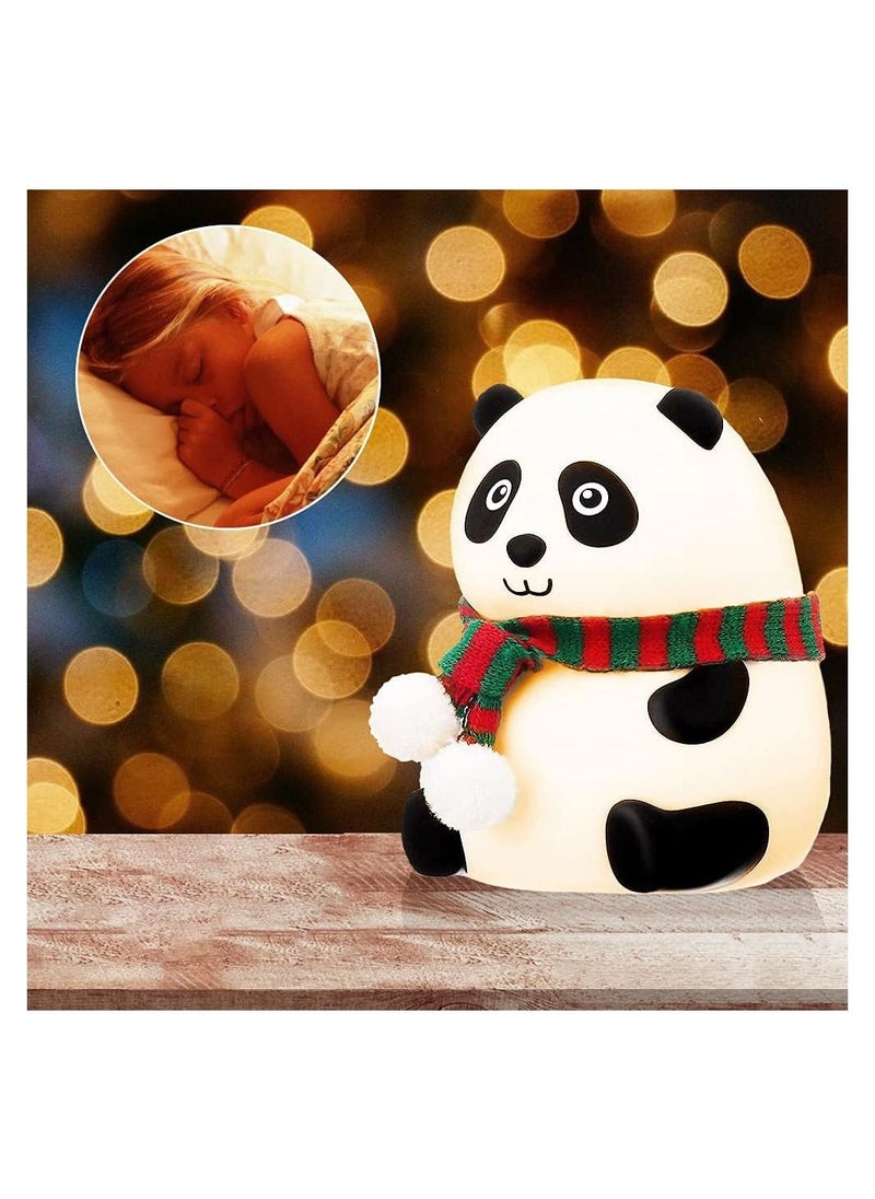Y&D Panda Night Lights for Kids Kawaii Nursery Silicone Light 7-Color Changing Lamp Bedroom Aesthetic Room Decor Ieal Birthday Holiday Gifts Stress Relief Toy  - Image 1