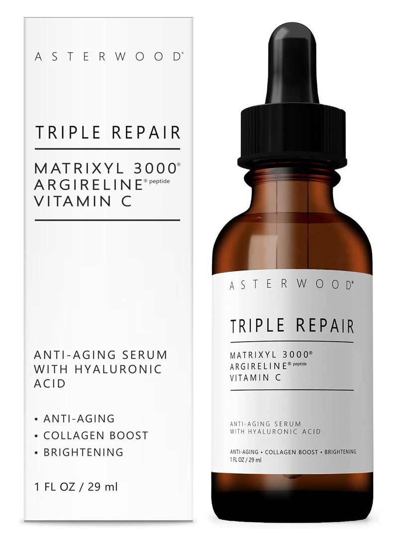 Asterwood Naturals - ASTERWOOD NATURALS Matrixyl 3000, Argireline Peptide, Vitamin C Serum with Organic Hyaluronic Acid- 1oz - Image 1