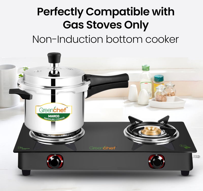 GREENCHEF Marco Aluminium Pressure Cooker Outer Lid 5 Litres capacity, ISI Certified, Silver Colour - Image 5