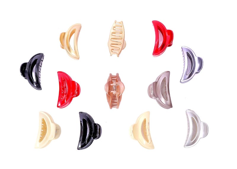 Navjai Navjai Hair Clutcher Unbreakable Hair Clips in Acrylic No Slip Tight Grip Hair Clip Butterfly Hair Clutch for Women and Girls Pack of 12 - Image 1