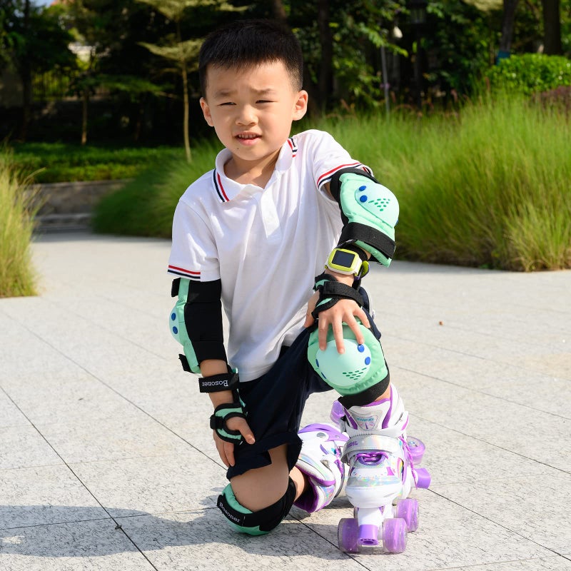 BOSONER Kids Knee Pads Set for 3-15 Year, Knee Elbow Pads and Wrist Guards for Boys/Girls, Child Protective Gear for Biking, Skating, Skateboarding, Roller Skating, Cycling, Scooter - Image 5