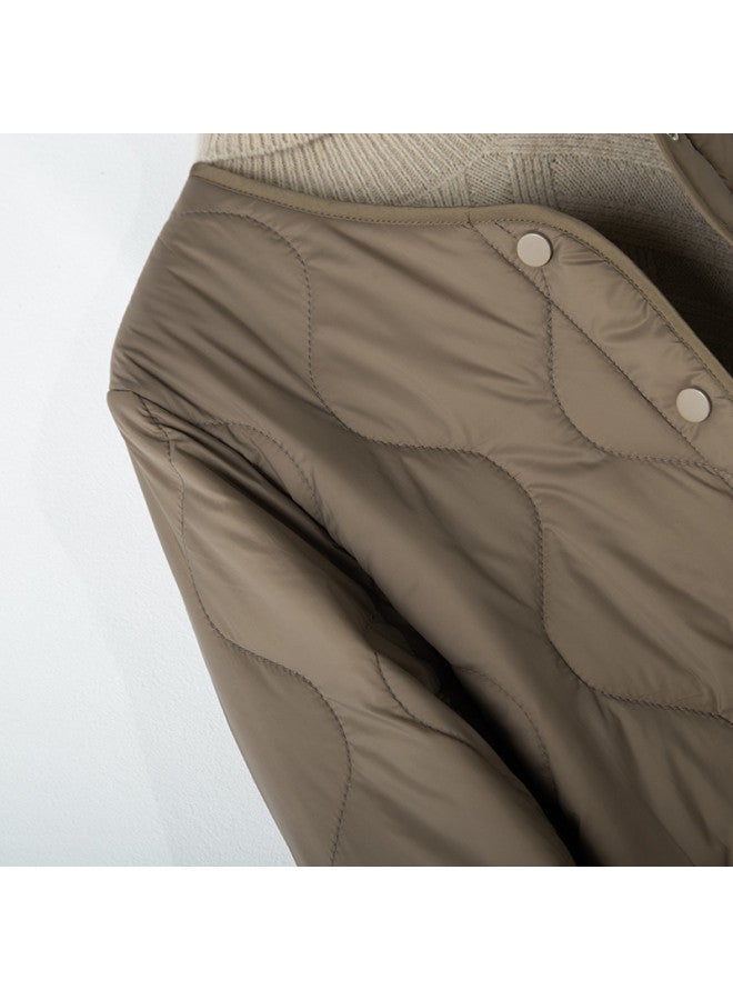 XINYANG Winter Short Padded Coat Thickened Cotton Jacket Lightweight V-neck Homewear For Middle-aged And Elderly - Image 4