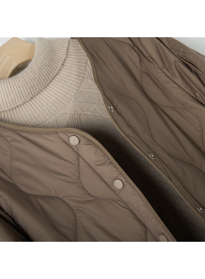 XINYANG Winter Short Padded Coat Thickened Cotton Jacket Lightweight V-neck Homewear For Middle-aged And Elderly - Image 3
