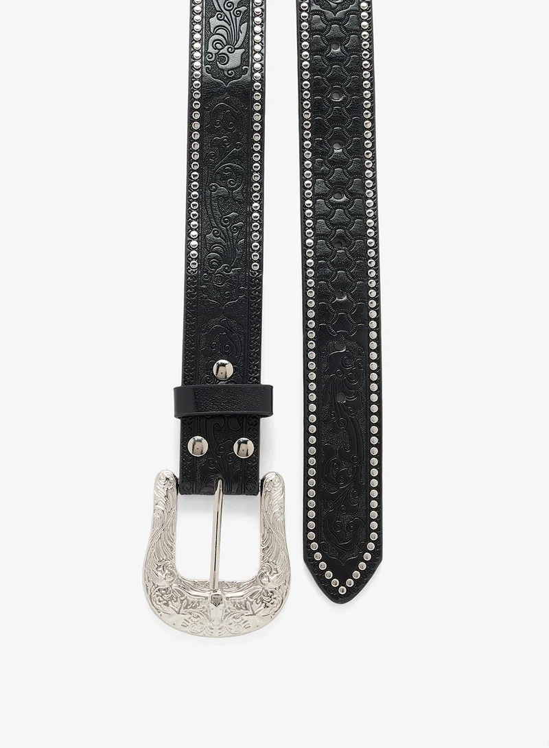 Seventy Five  Western Belt With Detail And Studding for Men | Best Price UAE