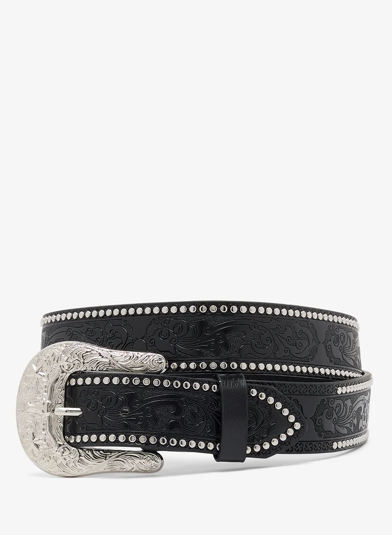 Western Belt With Detail And Studding