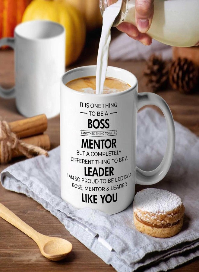 Akipi Boss Mentor Leader Ceramic Coffee Mug 325ml - Gift for Bosses, Managers, Retirement, Promotion - The Office Farewell Present for Men Women - Image 4