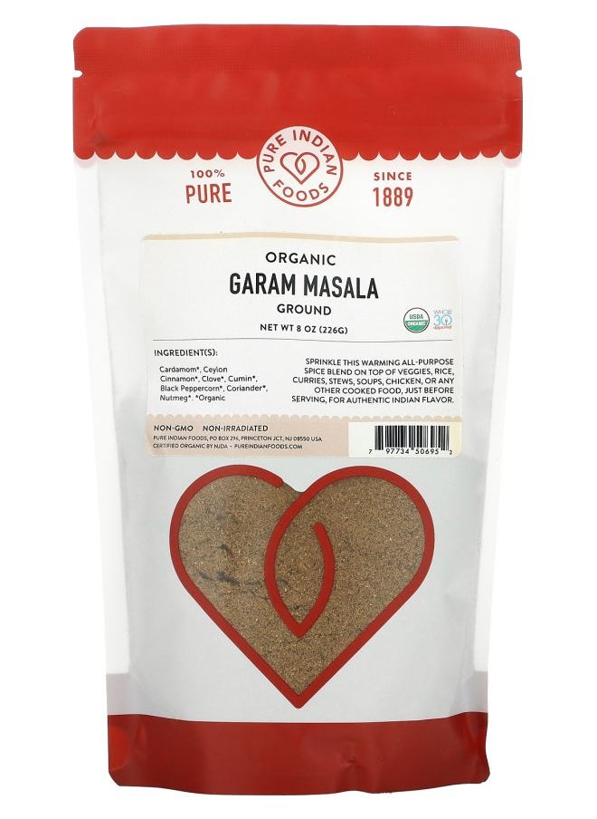 Pure Indian Foods Organic Garam Masala Ground 8 oz (226 g) 