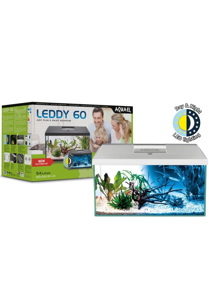AQUARIUM - Aquael Aquarium Set Leddy 60 White Day & Night - Image 1