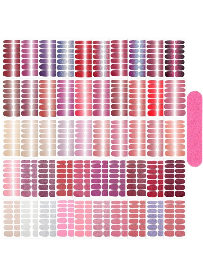 Maitys 700 قطعة من شرائط الأظافر اللاصقة اللامعة - طلاء أظافر ذاتي الالتصاق - أغطية كاملة للأظافر - ملصقات أظافر قابلة للتقشير - ملصقات أنيقة للأظافر للنساء والفتيات - ديكور فن الأظافر - شرائط مع ملف أظافر 50 ورقة - Image 1