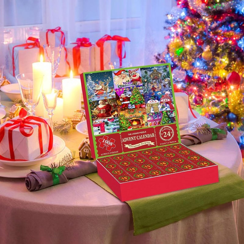 klarako Puzzle Advent Calendar 2023,Advent Calendar 2023 Christmas -1008 Pieces Jigsaw Puzzle for Adult Kids, 24 Days Countdown Calendar,The Birth of Jesus, Family Game Puzzle, Christmas Gift Idea for Teens - Image 5