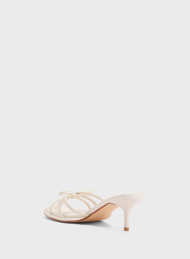 Ginger Heeled Mule With Bow  - Image 3