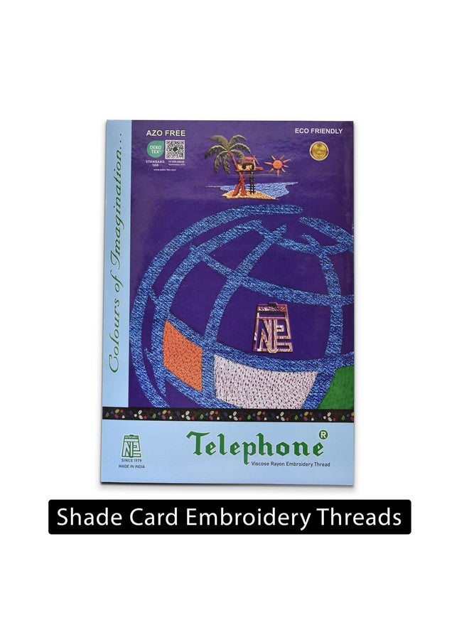 Embroiderymaterial Embroidery Thread Fabric Colour Telephone Art Silk Neelam Thread Shade Card for Fabric Dye- 600 Different Shades Fast Color - Image 3