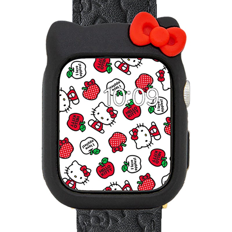 Sonix x Sanrio Apple Watch Cover | Bumper Case for Apple Watch | Protective Silicone Cover | Fits 38mm/40mm/41mm | Hello Kitty - Black - Image 1