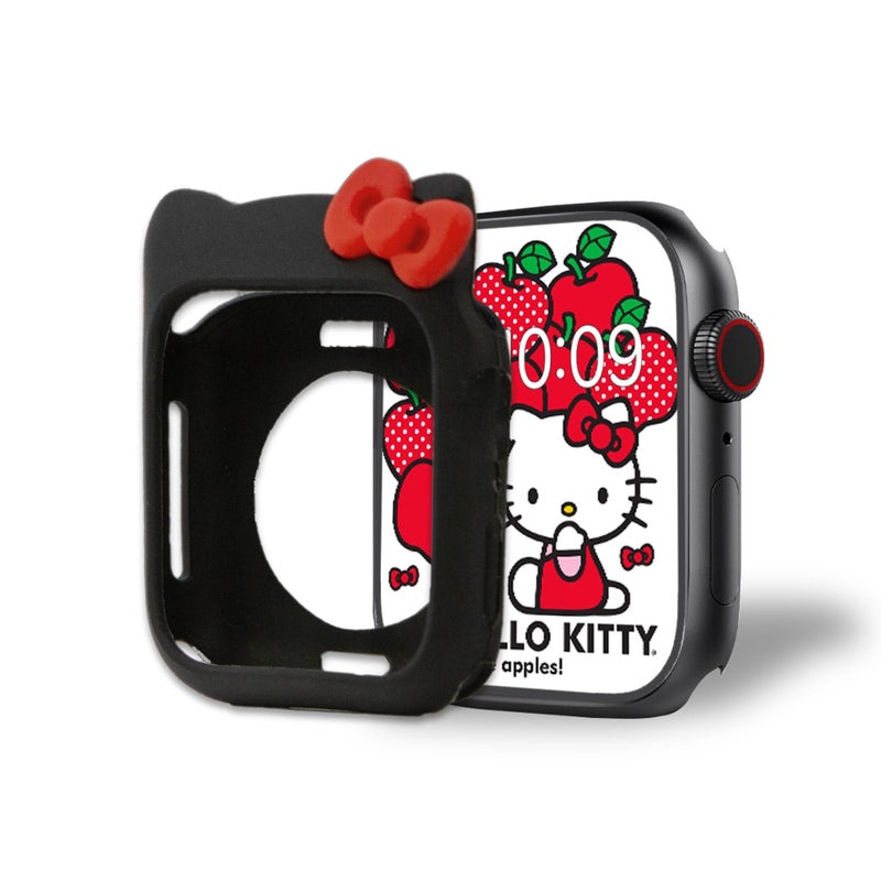 Sonix x Sanrio Apple Watch Cover | Bumper Case for Apple Watch | Protective Silicone Cover | Fits 38mm/40mm/41mm | Hello Kitty - Black - Image 2