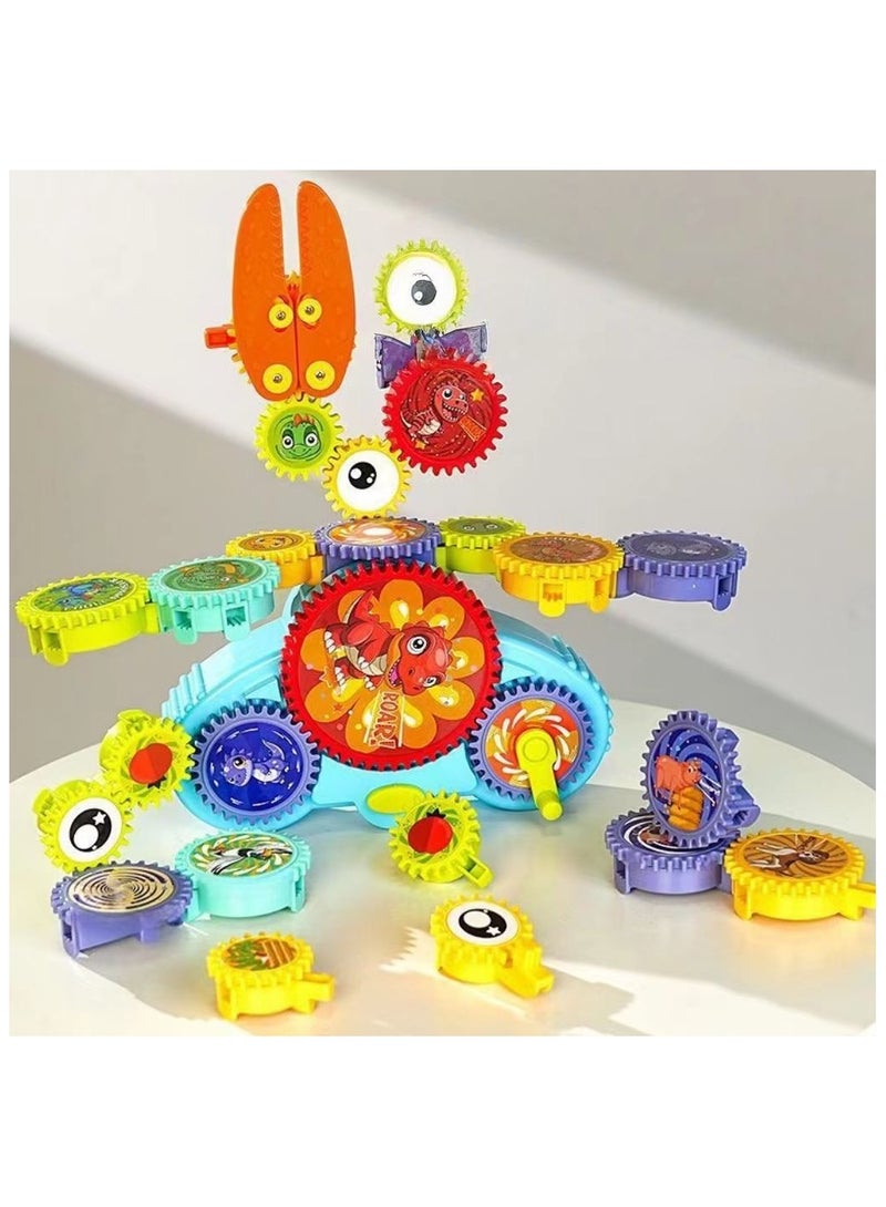 STEM Toys , Gear Toy，Educational Toys，Motorised Machines, 13 Pieces, Puzzle, Puzzle, Early Engineering Toys，Stem Building Toy  - Image 2