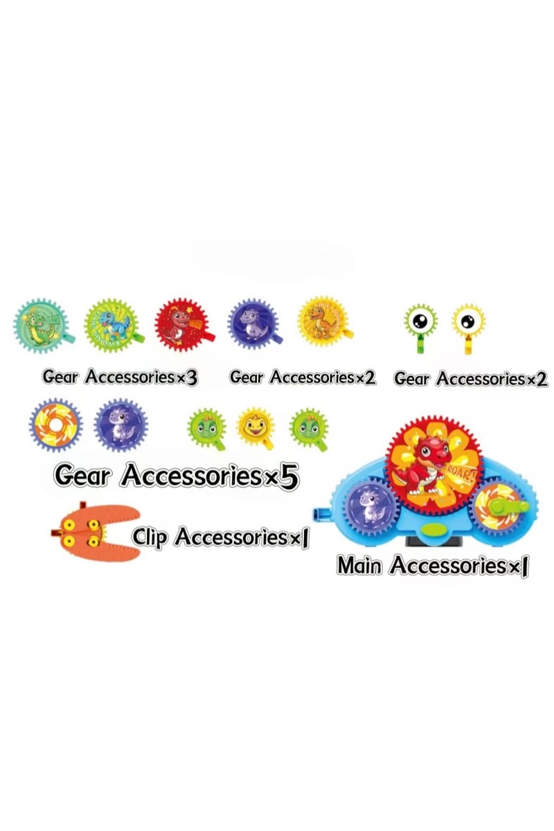 STEM Toys , Gear Toy，Educational Toys，Motorised Machines, 13 Pieces, Puzzle, Puzzle, Early Engineering Toys，Stem Building Toy  - Image 5