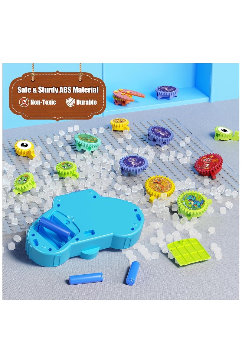 STEM Gears Toys for Kids Ages 3+, Creative Learning Building Blocks, 13Pcs Educational Construction Toy Set, Electric & Manual Dual Mode, Versatile Gear Playset Gift for Boys & Girls - Image 3