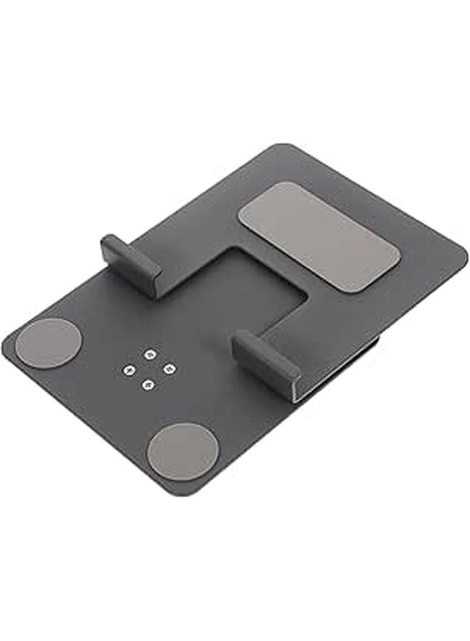Foldable Metal Tablet Stand Adjustable Desktop Phone Holder Gray For Office Home - Image 1