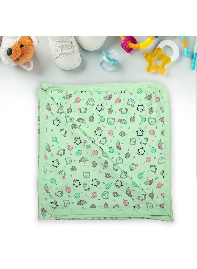 Luvlap منشفة أطفال بغطاء رأس من القطن للمواليد الجدد؛ مقاس كبير 75 سم × 75 سم؛ ناعمة وآمنة على البشرة؛ مثالية للمواليد الجدد من سن 0 إلى 12 شهرًا؛ خفيفة الوزن وسهلة السفر بطبعة البطريق باللون الأخضر البحري - Image 5