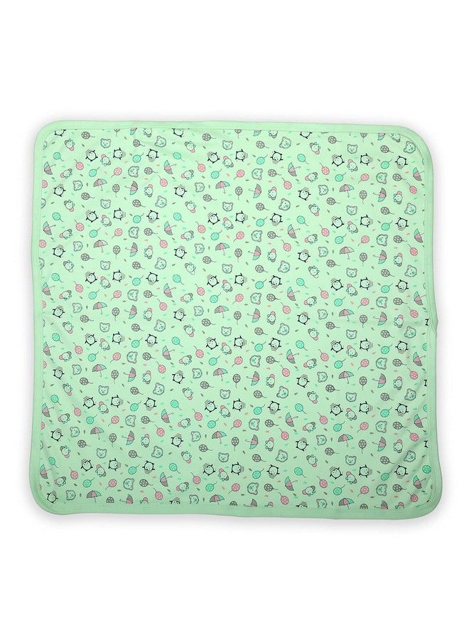 Luvlap منشفة أطفال بغطاء رأس من القطن للمواليد الجدد؛ مقاس كبير 75 سم × 75 سم؛ ناعمة وآمنة على البشرة؛ مثالية للمواليد الجدد من سن 0 إلى 12 شهرًا؛ خفيفة الوزن وسهلة السفر بطبعة البطريق باللون الأخضر البحري - Image 4