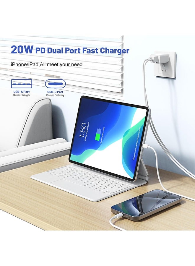 general iPhone 15 Charger, 10ft USB C Charger, 20W Dual USB Fast Wall Charger, USB C Charger Block for iPhone 15/15 Pro/15 Pro Max/iPad Pro/AirPods and More  - Image 2