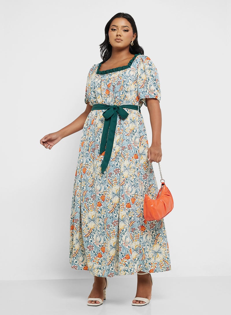 Ella Plus Floral Print Maxi Dress - Image 1