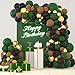 LUDEOU Dark Green Black Gold Balloon Arch Kit Dark Green Gold Balloons Black Brown Balloon for Football Safari Jungle Wildland Camo Military Birthday Baby Shower Graduation Party Decorations - Image 4
