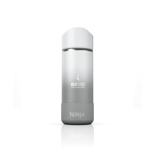 Ninja Travel Mug Sip Perfect 16oz Brings Hot Drinks to Sippable Temperature in Minutes Stainless Steel Leak Proof Dishwasher Safe Metal Insulated Tumbler White DW1603WH - Image 1