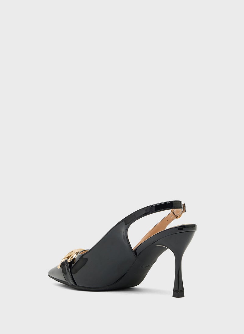 ايلا حذاء بكعب عالٍ بحزام خلفي - Image 3