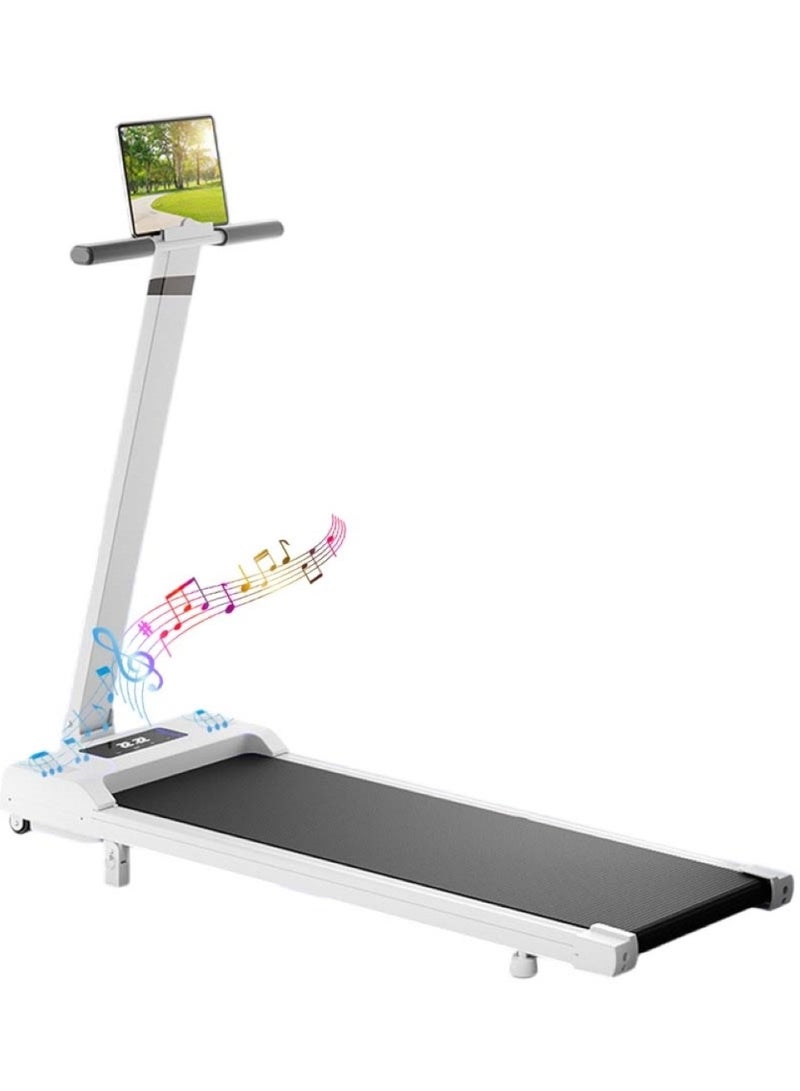Huitich Smart Folding Treadmill with Bluetooth & Music Compact Home Fitness Solution White  - Image 2