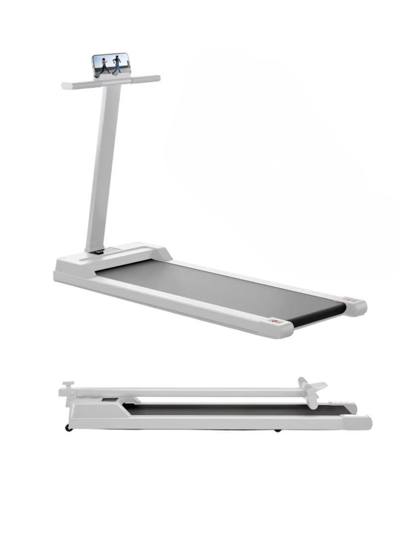 Huitich Smart Folding Treadmill with Bluetooth & Music Compact Home Fitness Solution White  - Image 1